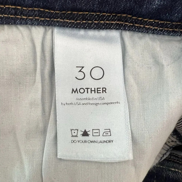 Mother The Tie Back Hustler Ankle Fray Jumpsuit in Pardon My French Denim 30 - Picture 14 of 16